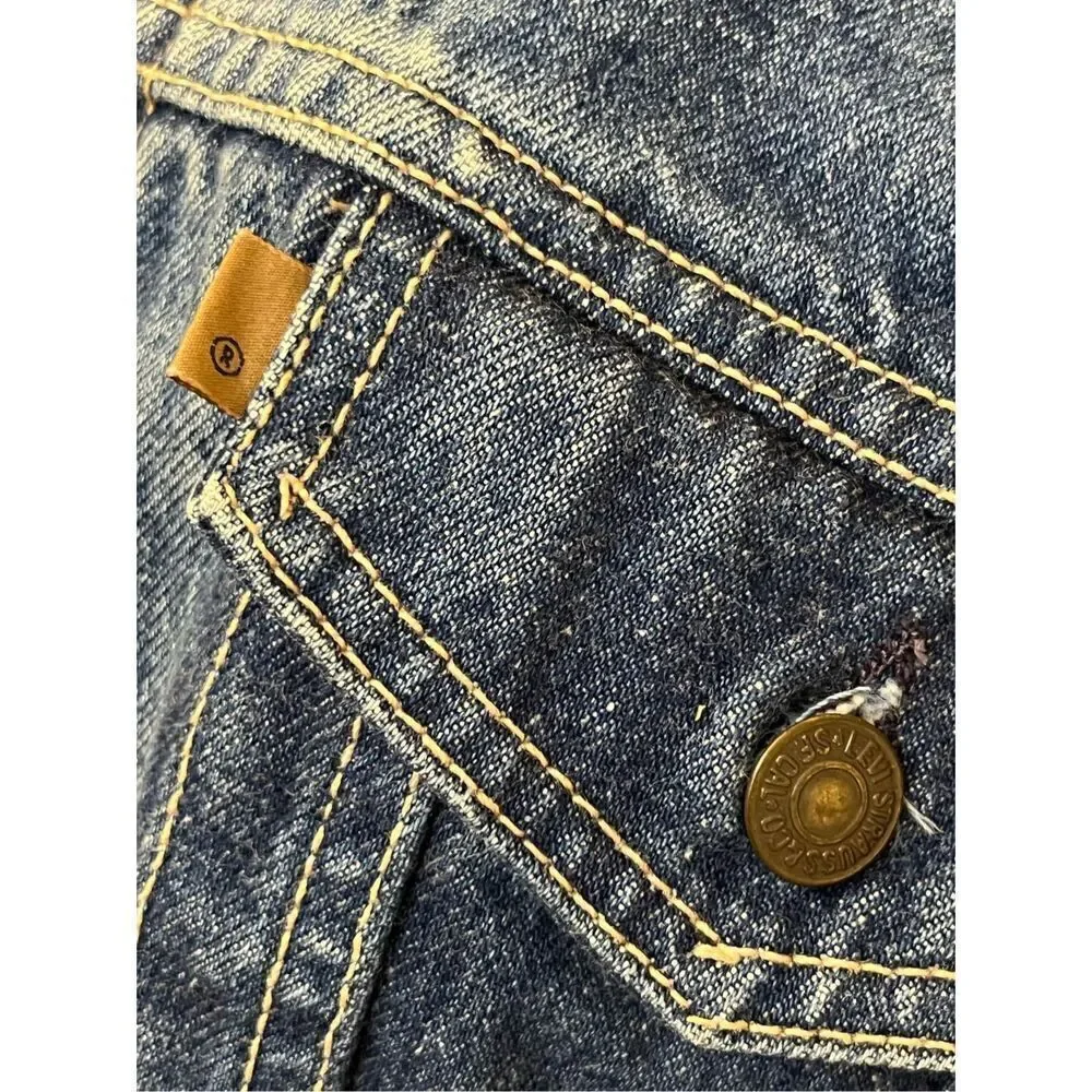Vintage Levi’s Batwing Label Denim Trucker Jacket M - Picture 3 of 7